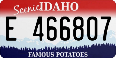 ID license plate E466807