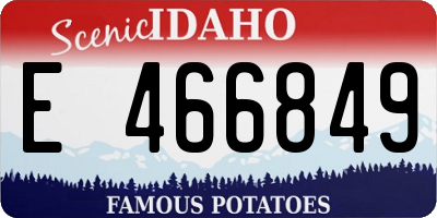ID license plate E466849