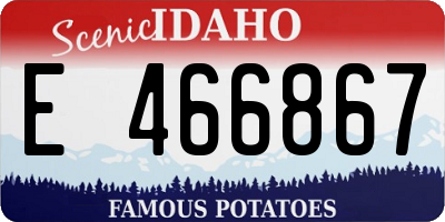 ID license plate E466867