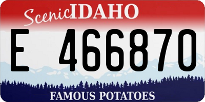 ID license plate E466870