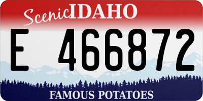 ID license plate E466872