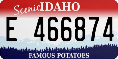ID license plate E466874