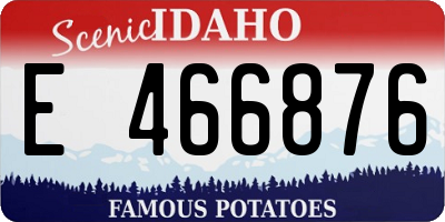 ID license plate E466876