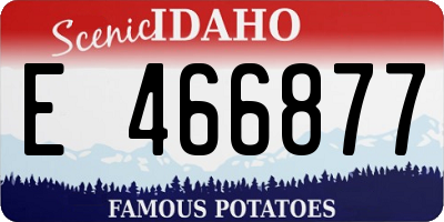 ID license plate E466877