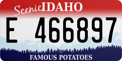 ID license plate E466897