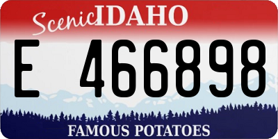 ID license plate E466898