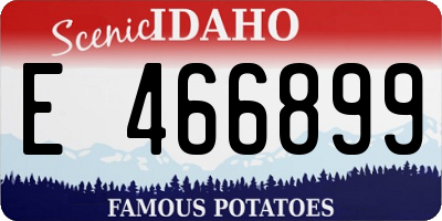 ID license plate E466899
