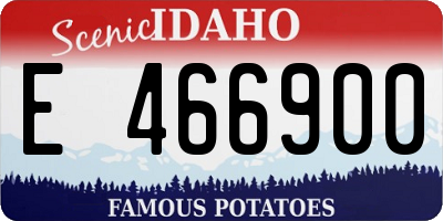 ID license plate E466900