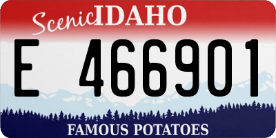 ID license plate E466901