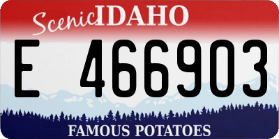 ID license plate E466903