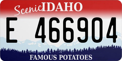 ID license plate E466904