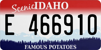 ID license plate E466910
