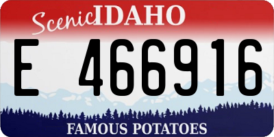 ID license plate E466916