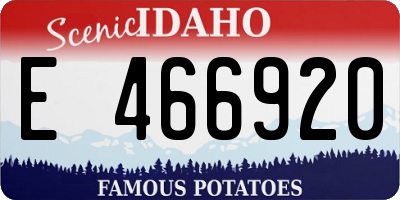 ID license plate E466920