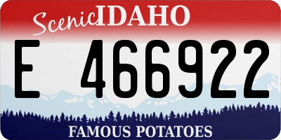 ID license plate E466922