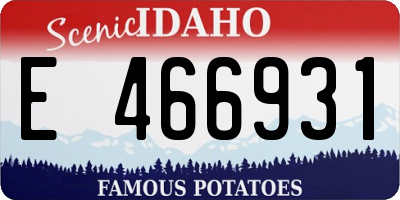 ID license plate E466931
