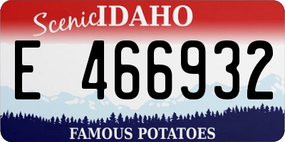ID license plate E466932