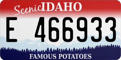 ID license plate E466933