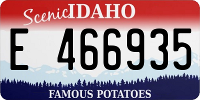 ID license plate E466935