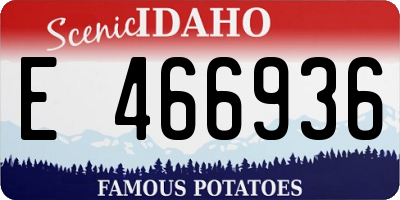 ID license plate E466936