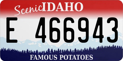 ID license plate E466943