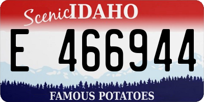 ID license plate E466944