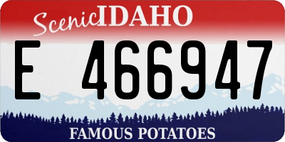 ID license plate E466947