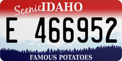 ID license plate E466952