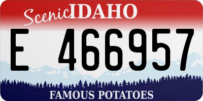 ID license plate E466957