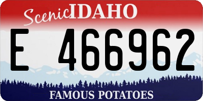 ID license plate E466962