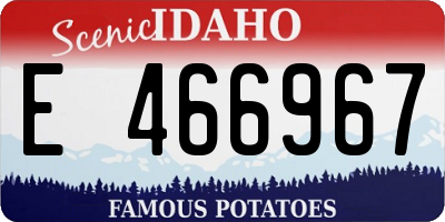 ID license plate E466967