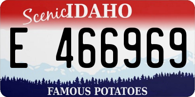 ID license plate E466969