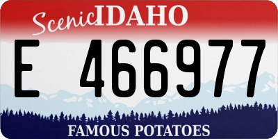 ID license plate E466977