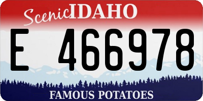 ID license plate E466978
