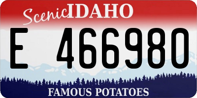 ID license plate E466980