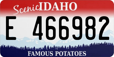 ID license plate E466982