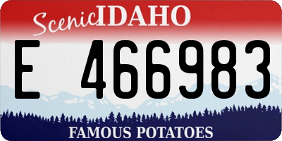 ID license plate E466983