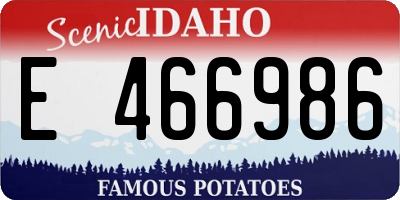 ID license plate E466986