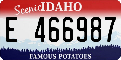 ID license plate E466987