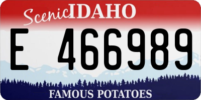ID license plate E466989
