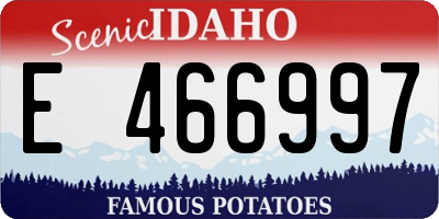 ID license plate E466997