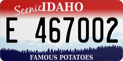 ID license plate E467002