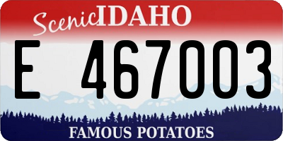 ID license plate E467003
