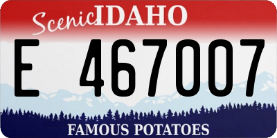 ID license plate E467007