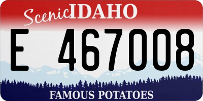 ID license plate E467008