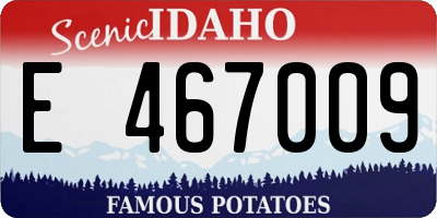 ID license plate E467009
