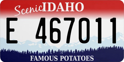ID license plate E467011