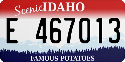 ID license plate E467013