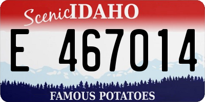 ID license plate E467014