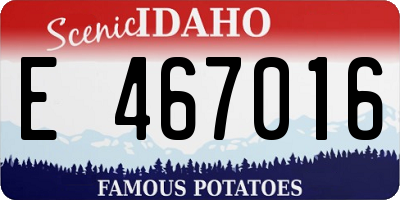 ID license plate E467016